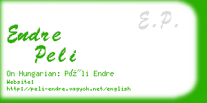 endre peli business card